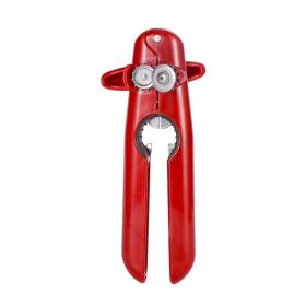 Can Opener Manual with Ergonomic Grip Handle Food Grade Stainless Steel Multi-Function Can Opener with Beer Bottle Opener and Cap Gripper