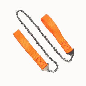 24 inch portable hand chain saw outdoor survival hand saw garden garden hand saw outdoor wire saw (Model: orange)